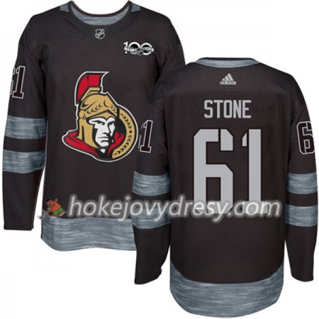 Pánské Hokejový Dres Ottawa Senators Mark Stone 61 1917-2017 100th Anniversary Adidas Černá Authentic